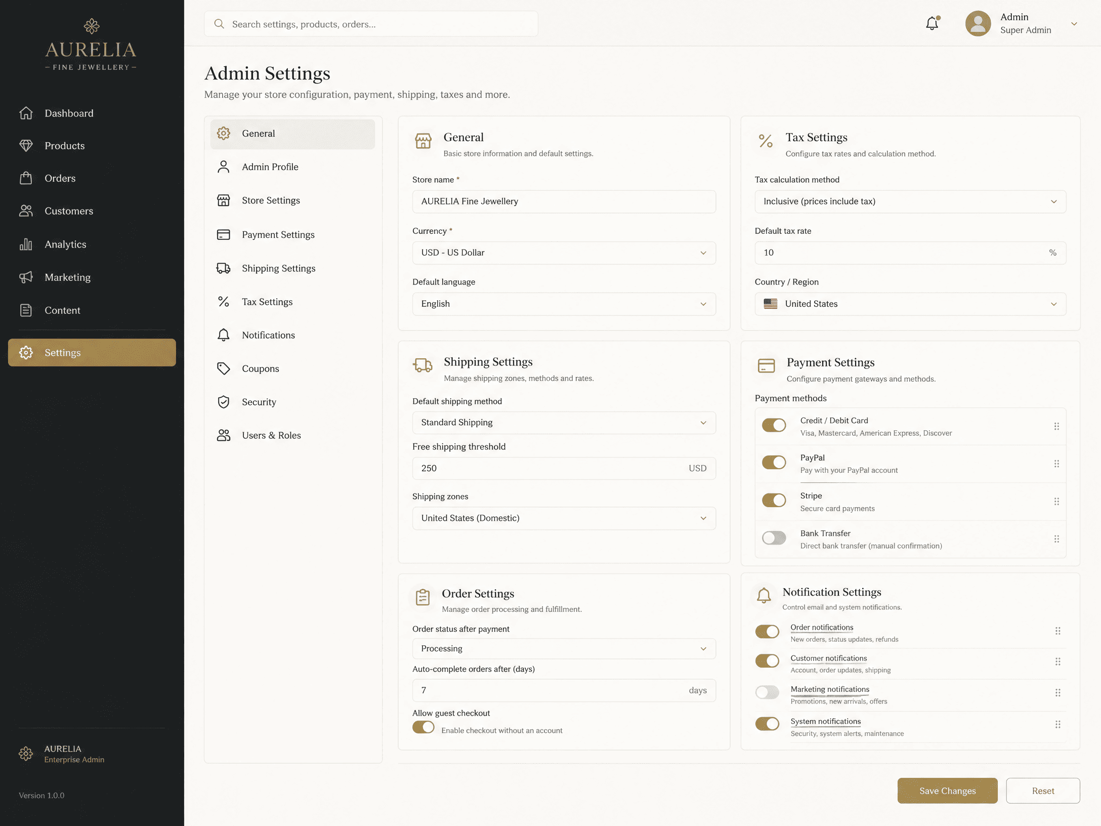 Store Security, Multi-Role Access & Audit Logs